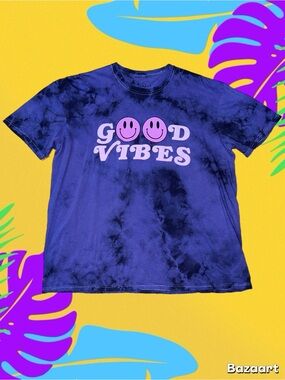 PS/LA “Good Vibes” Smiley Purple Shirt